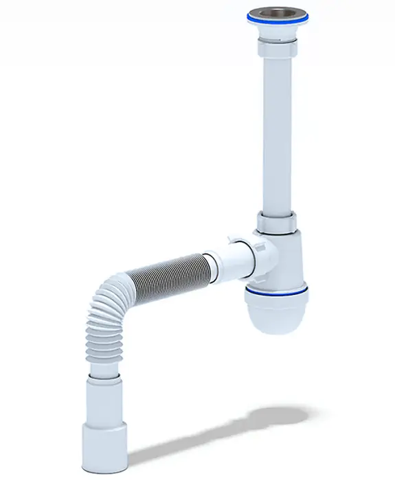 Сифон д/умывальника 1 1/4"х40 с гибкой трубой 40х40/50 мм АНИ Грот C1015