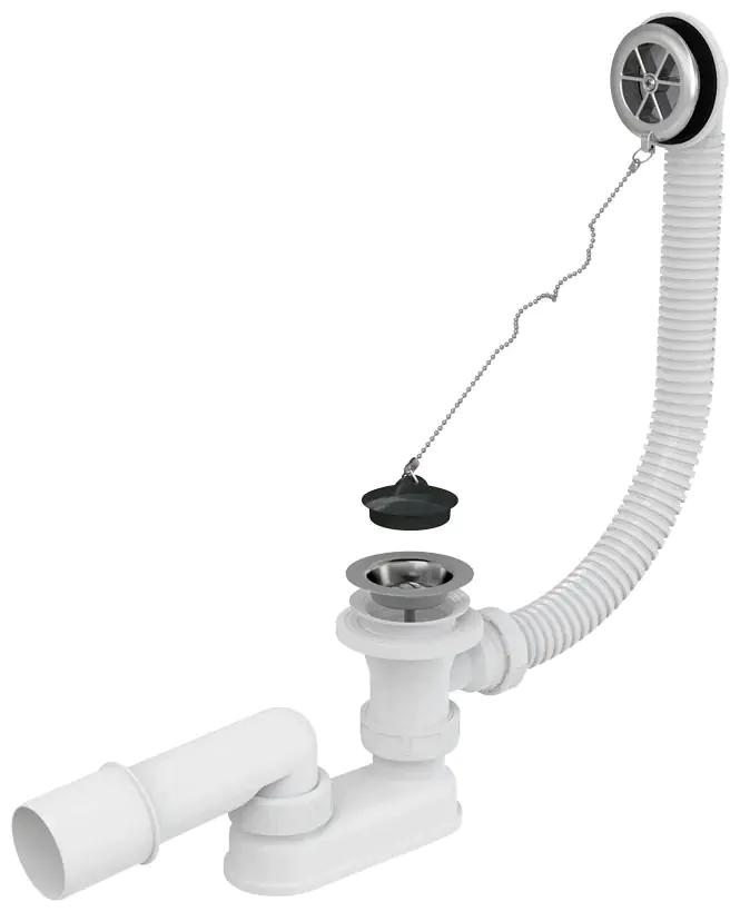 Сифон для ванны хромированный Alcaplast A501