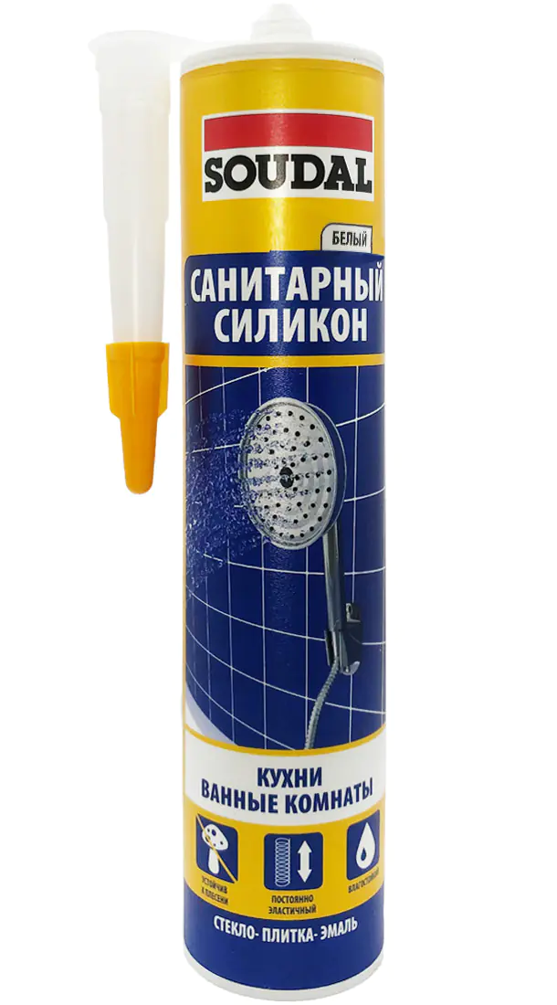 Силикон санитарный Soudal (белый) 280 мл
