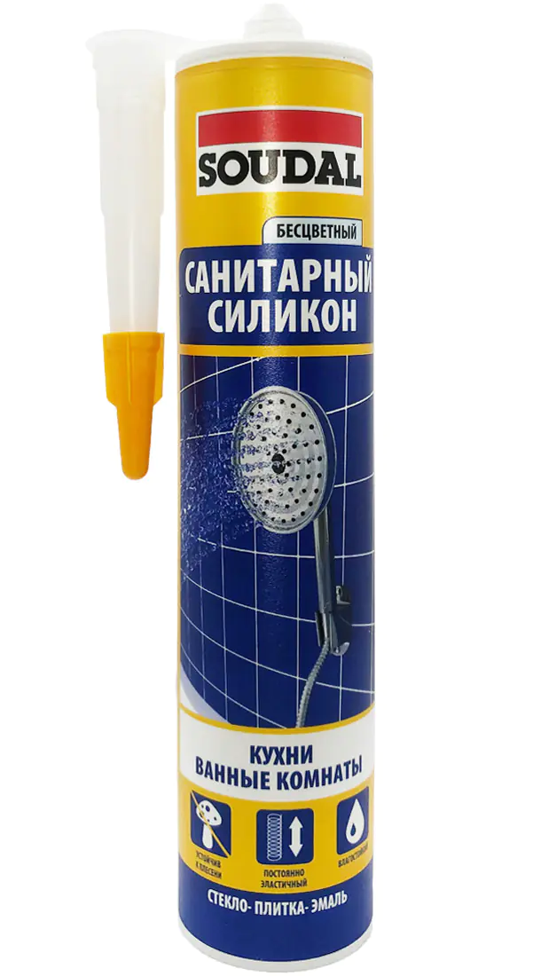 Силикон санитарный Soudal (прозрачный) 280 мл
