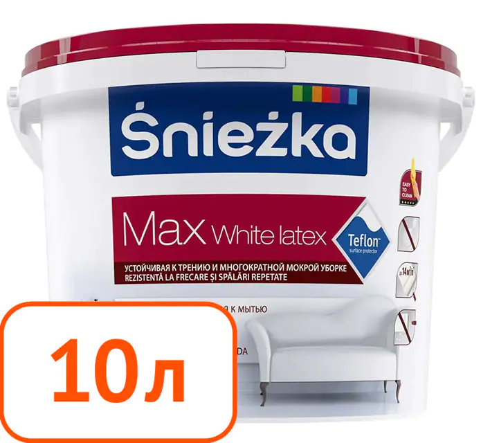 Краска Sniezka MAX интерьерная латексная 10 л