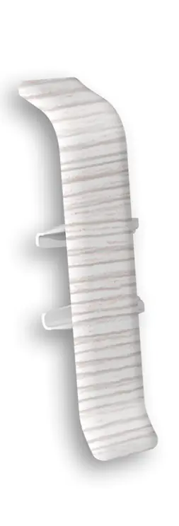 Соединитель для плинтуса Идеал Деконика 55 мм (255, ясень бьянко)