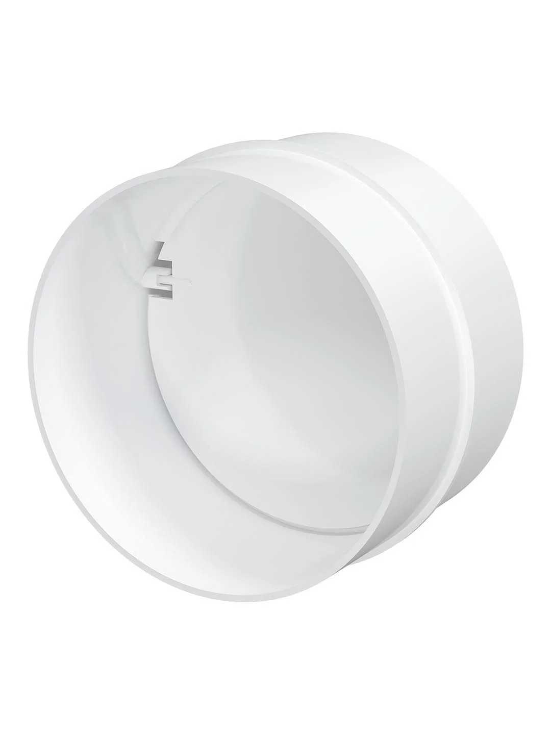 Соединитель для круглых воздуховодов 100 мм с обр. клап. 10СКПО