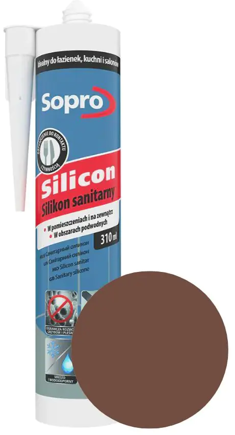Герметик силиконовый Sopro 52 (коричневый) 310 мл