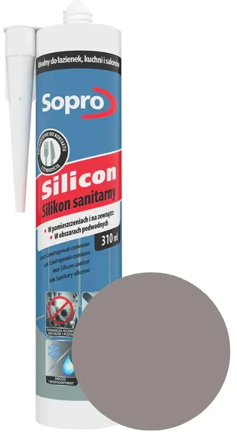 Герметик силиконовый Sopro 18 (песочно-серый) 310 мл