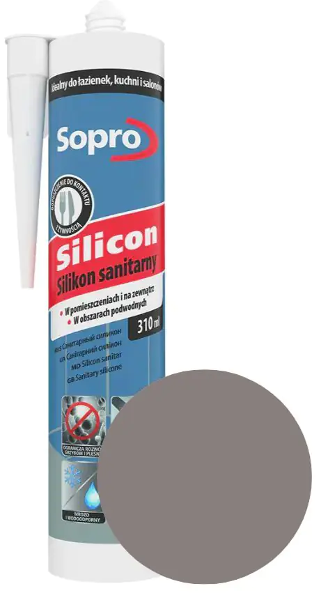 Герметик силиконовый Sopro 22 (серый камень) 310 мл
