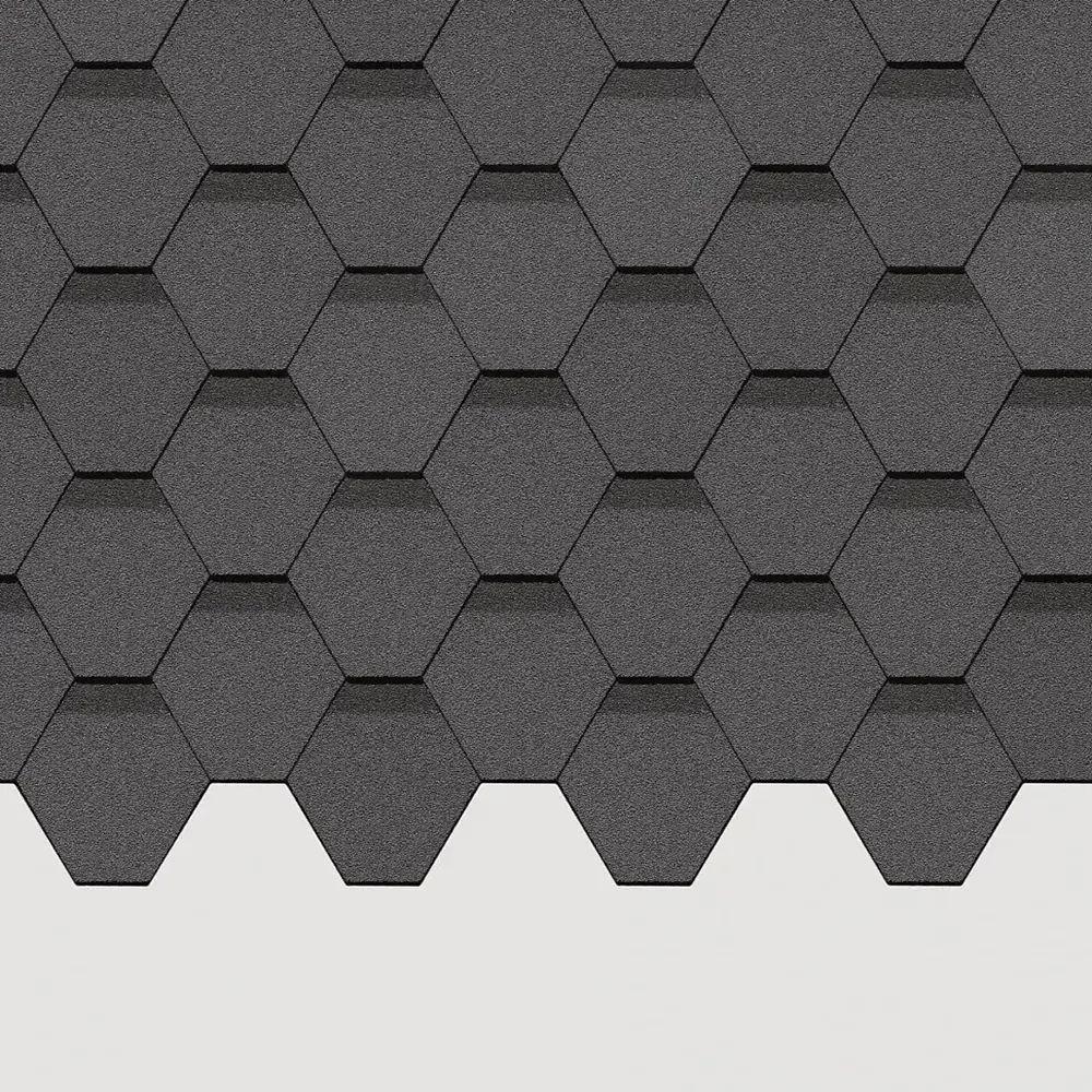 Черепица гибкая Docke Pie Standard Сота, серый, 3 м²