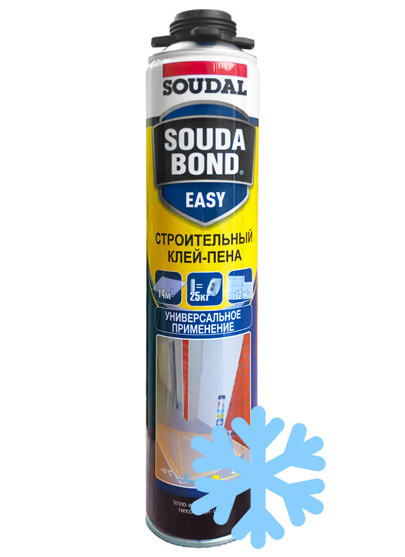 Клей-пена зимняя Soudal Soudabond Easy Winter под пистолет, 750 мл