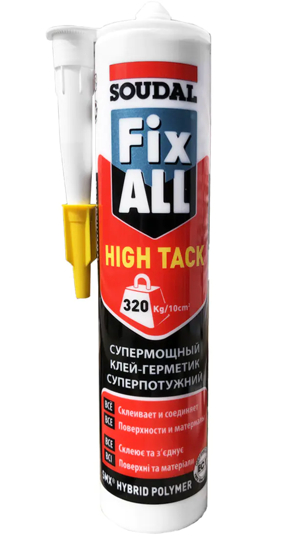 Клей-герметик гибридный Soudal Fix All High Tack белый 290 мл
