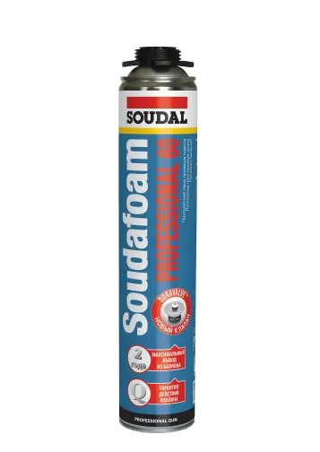 Монтажная пена Soudal Soudafoam Professional 60 под пистолет, 750 мл