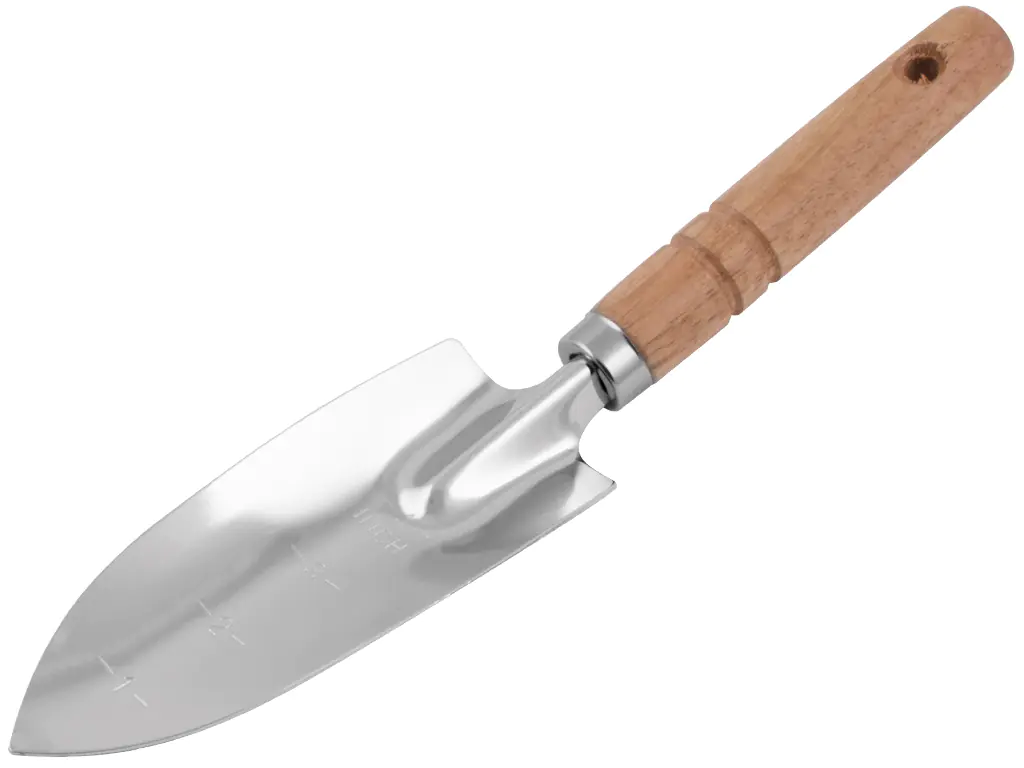 Совок садовый узкий с деревянной ручкой (0532-2)