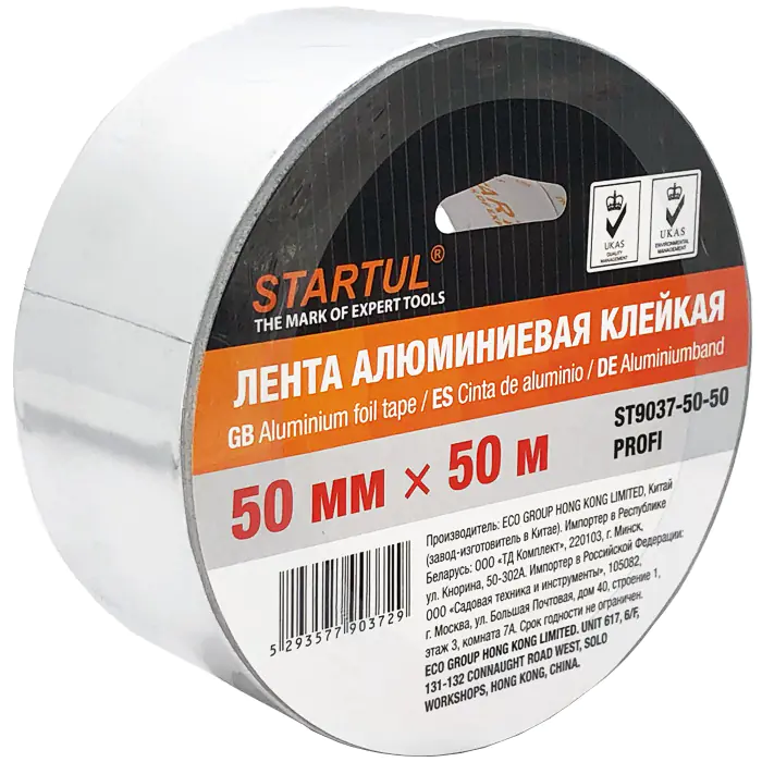 Лента алюминиевая клейкая STARTUL PROFI 50 мм х 50 м (ST9037-50-50)