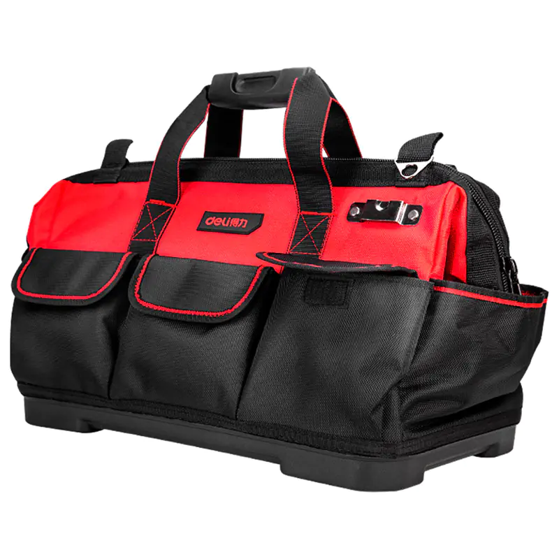 Сумка для инструментов Deli RS DL430320 14 карманов 475х220х310 мм черно-красная