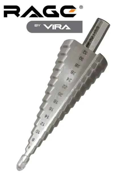 Сверло ступенчатое с трехгранным хвостовиком 4-32 мм VIRA RAGE 551432