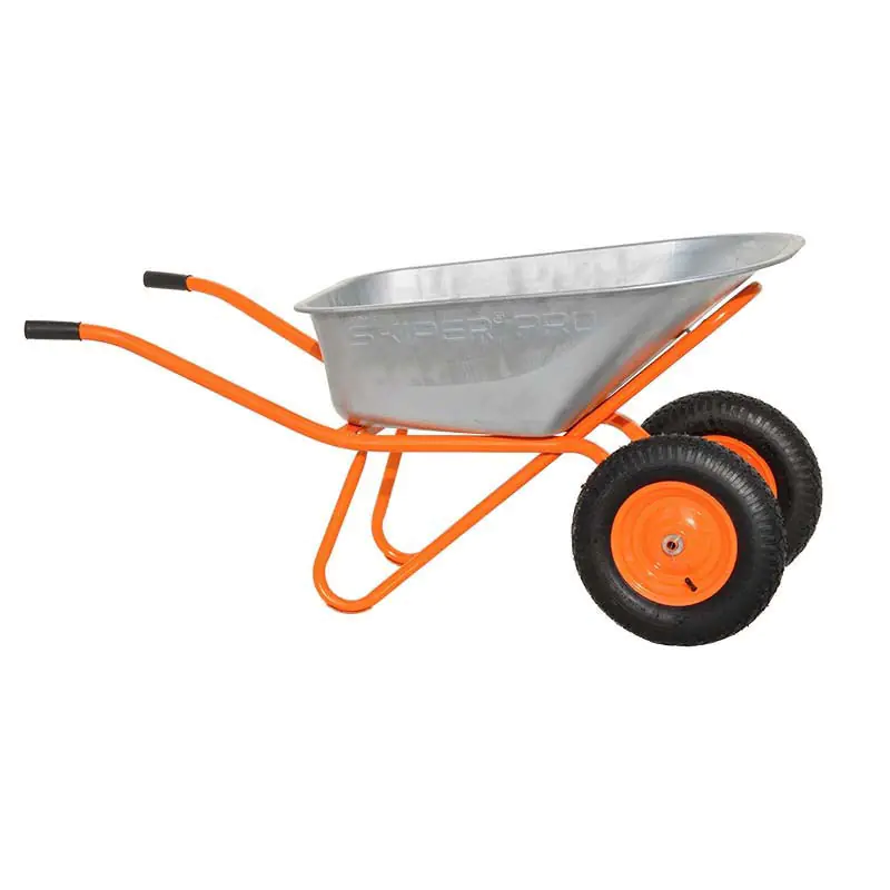 Тачка строительная двухколесная Skiper Expert Pro 2х130, 130 л, 350 кг