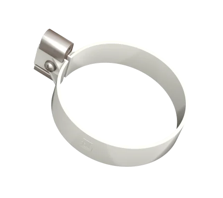 Хомут со шпилькой для трубы металл. Технониколь Оптима RAL 9003 (белый)