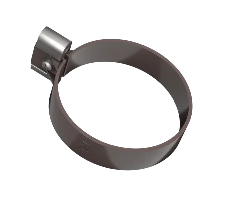 Хомут со шпилькой для трубы металл. Технониколь Оптима RAL 8019 (темно-кор.)