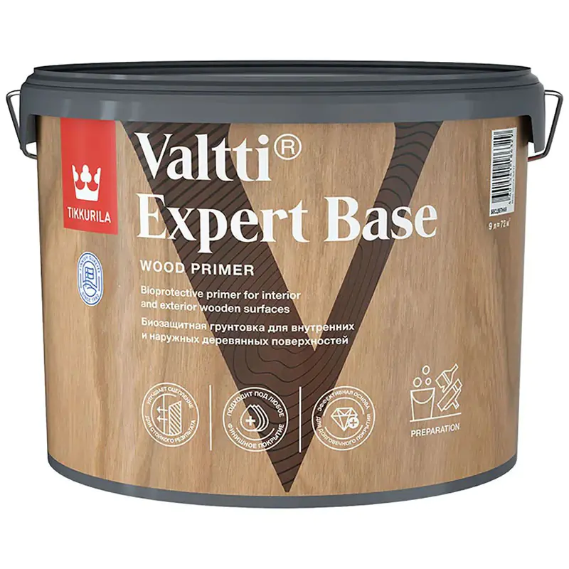 Антисептик грунтовочный Tikkurila/Tikkivala Valtti Expert Base 9 л