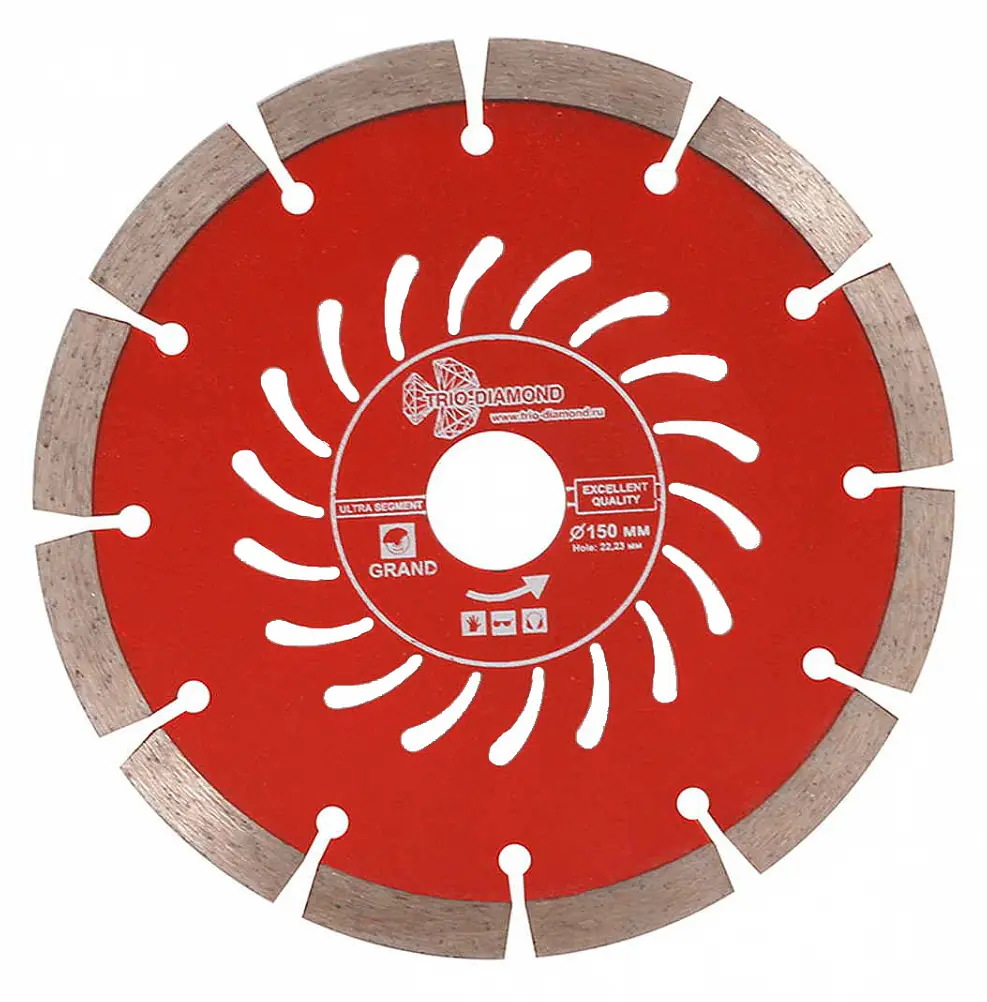 Диск алмазный отрезной 150х22 мм Trio-diamond Grand Ultra Segment (GUS723)