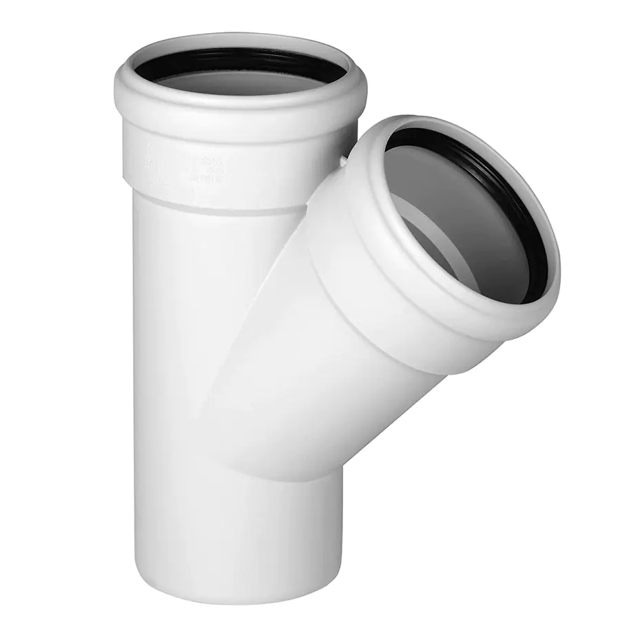 Тройник для бесшумной канализации 110/110х45º Ostendorf Skolan