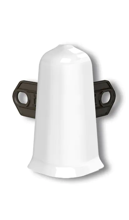 Угол наружный для плинтуса Идеал Деконика 55 мм (001-G, белый глянцевый)