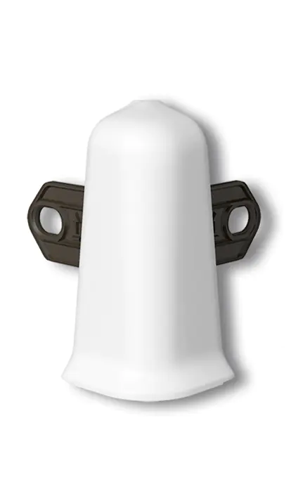 Угол наружный для плинтуса Идеал Деконика 55 мм (001, белый)