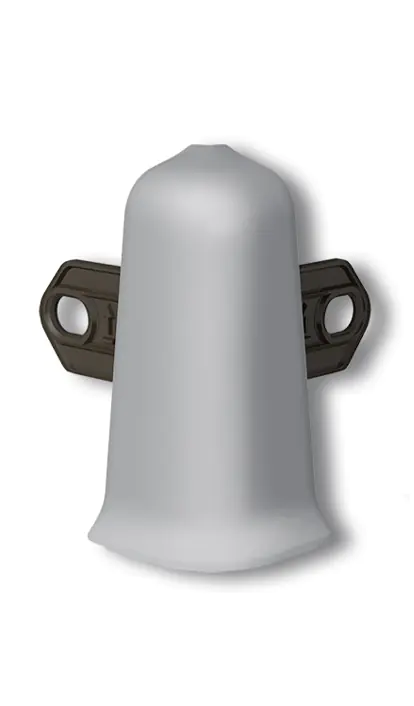 Угол наружный для плинтуса Идеал Деконика 55 мм (002, светло-серый)