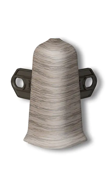 Угол наружный для плинтуса Идеал Деконика 55 мм (215, дуб снежный)