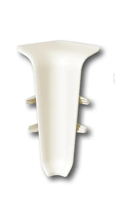 Угол внутренний для плинтуса Идеал Деконика 55 мм (033, кремово-белый)