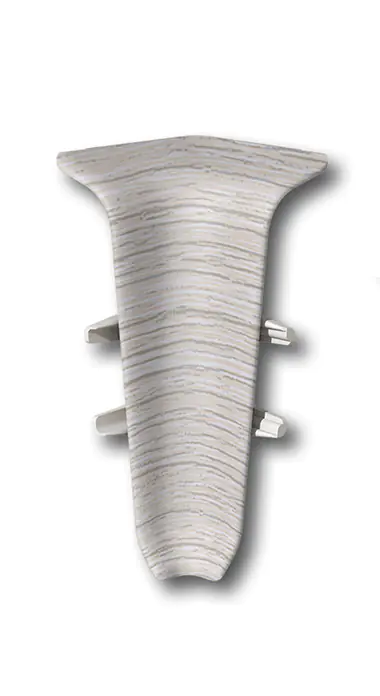 Угол внутренний для плинтуса Идеал Деконика 55 мм (253, ясень серый)