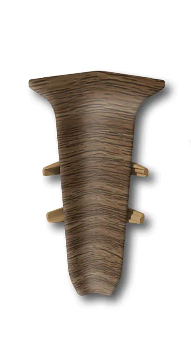 Угол внутренний для плинтуса Идеал Деконика 55 мм (291, орех)