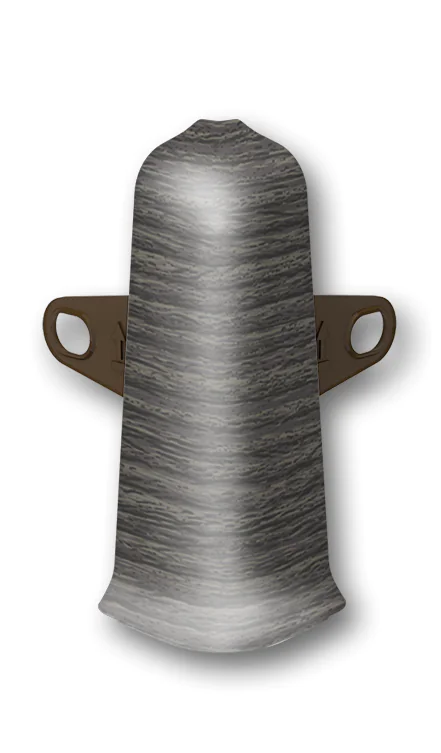 Угол наружный для плинтуса Идеал Деконика 70 мм (352, каштан серый)