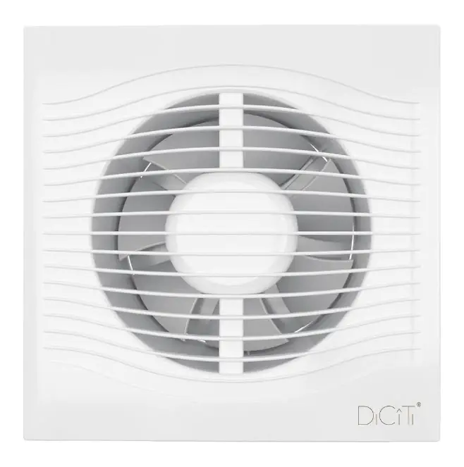 Вентилятор осевой вытяжной 125 мм DiCiTi Slim 5C с обратным клапаном