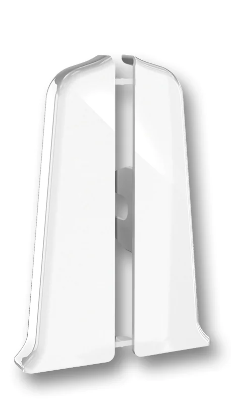 Заглушка для плинтуса Идеал Деконика 70 мм (001-G, белый глянцевый)