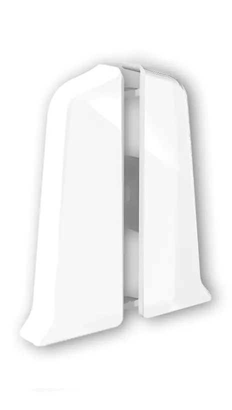 Заглушка для плинтуса Идеал Деконика 55 мм (001-G, белый глянцевый)