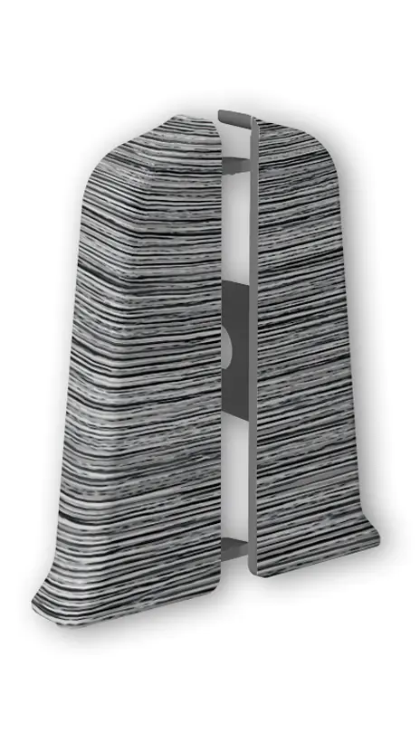 Заглушка для плинтуса Идеал Деконика 55 мм (187, алюминий темный)