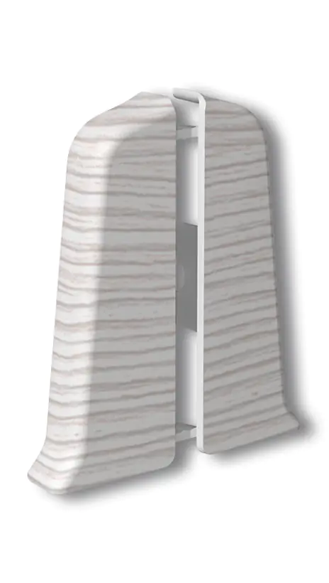 Заглушка для плинтуса Идеал Деконика 55 мм (255, ясень бьянко)