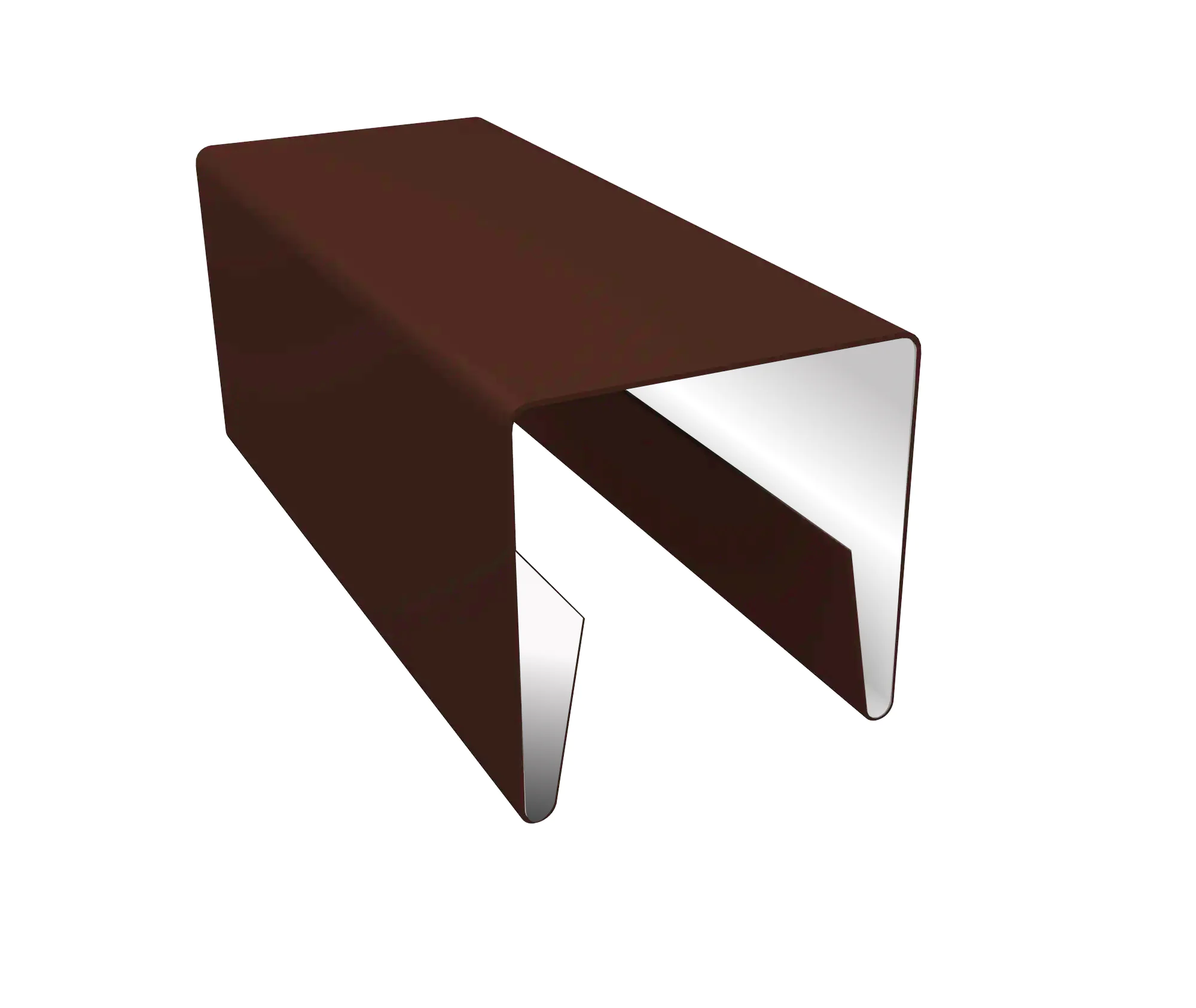 П-образная планка МП-20 на забор 20х2000 мм (RAL 8017, коричневый)