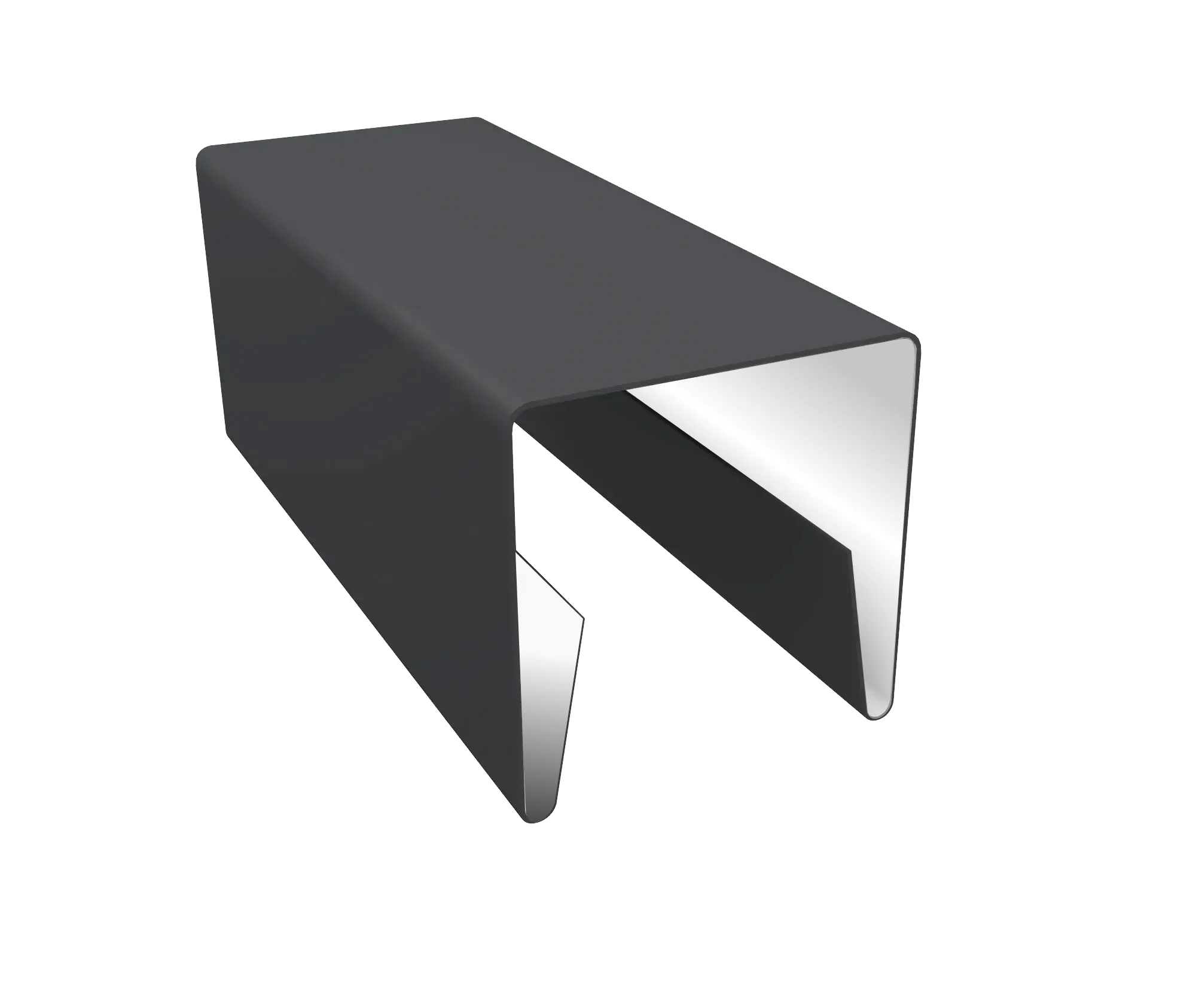 П-образная планка МП-20 на забор 20х2000 мм (RAL 7024, серый)